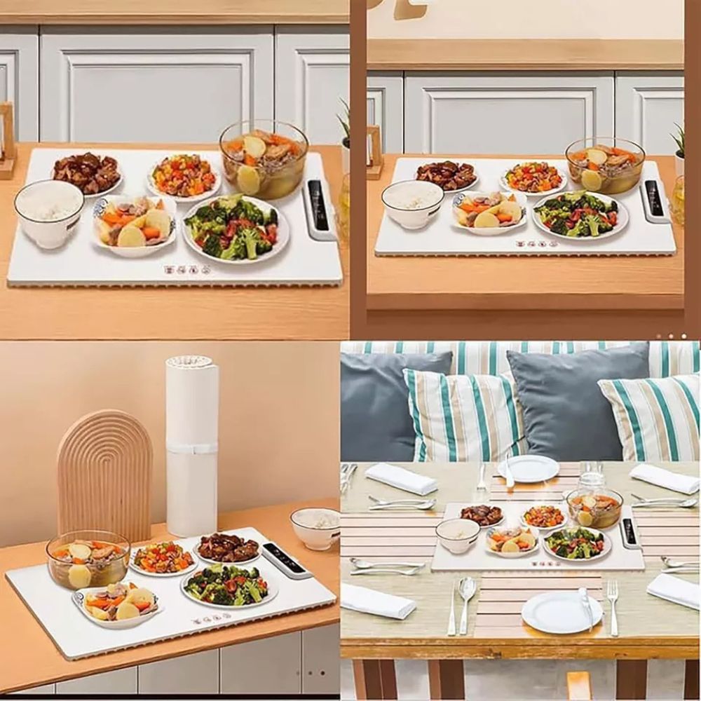Portable Food Warming Mat Roll Up Heating Mat for Daily Use Party Gatherings