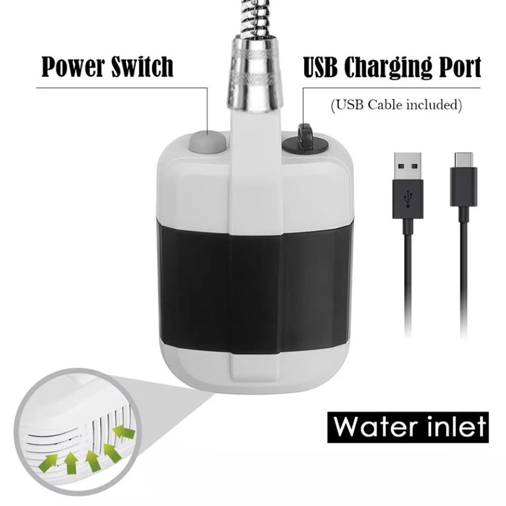 Portable Rechargeable Shower Pump Mobile Camping USB Electric Shower Outdoor
