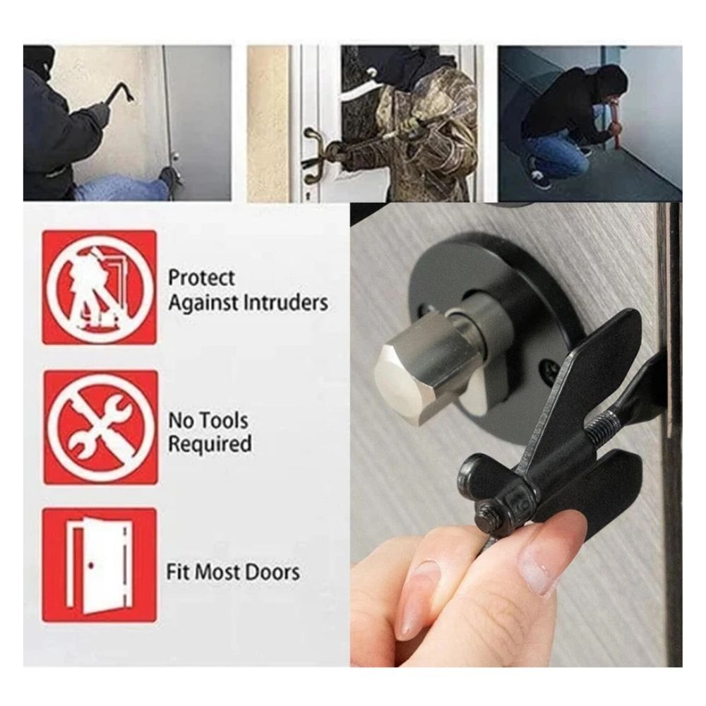 Portable Safe-Lock Door Lock Security Safety Travel Hotel Home Addalock