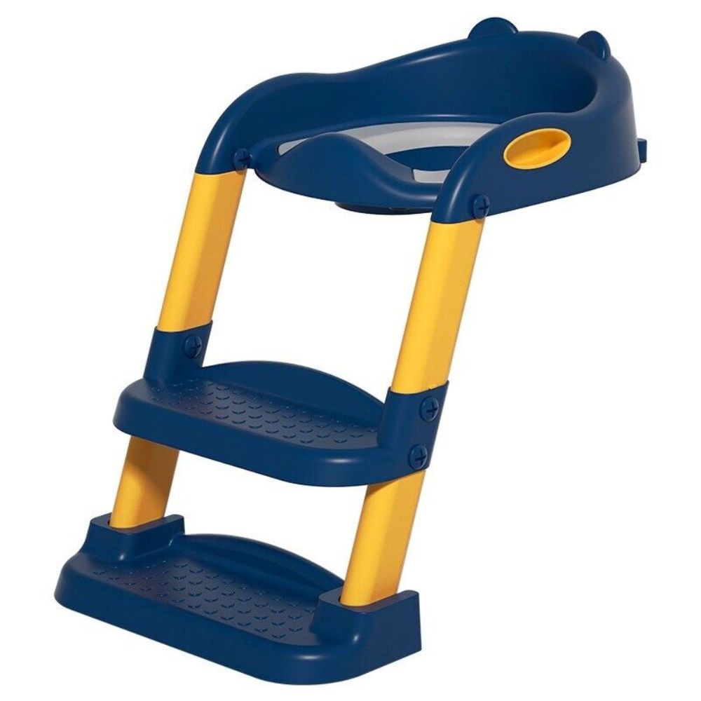 Potty Trainer Toilet Seat With Ladder Chair Kids Toddler Step Up Training Stool