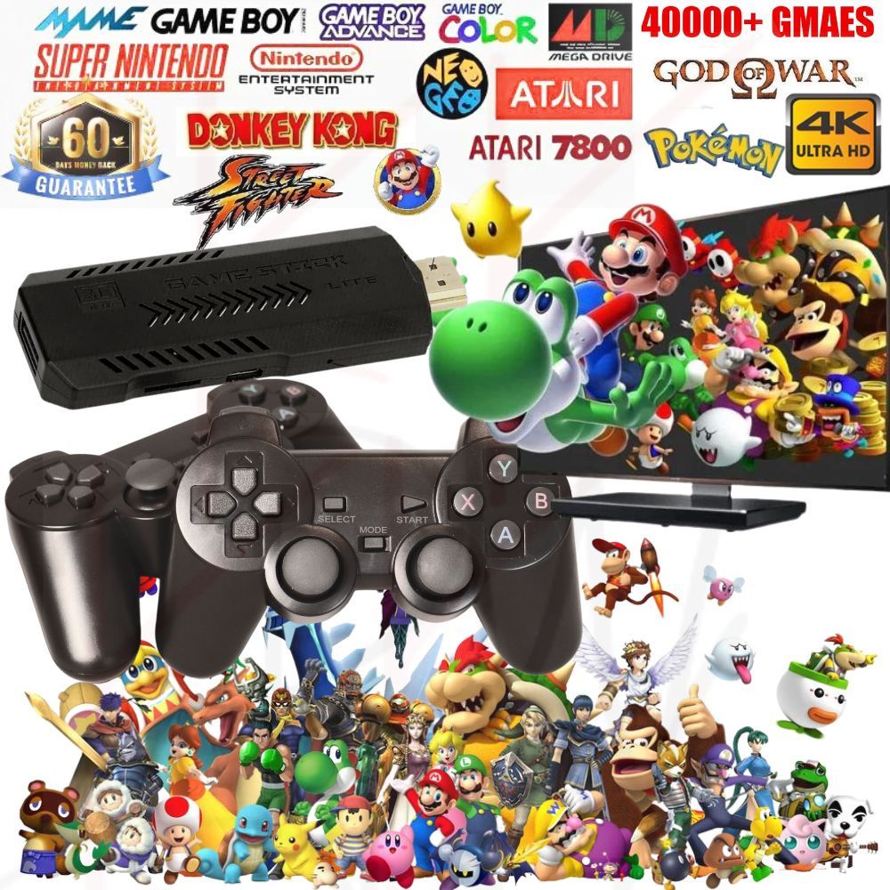 Looking for the ultimate retro gaming experience? Look no further than the brand new PowKiddy X2 Plus Upgraded Game Stick! With double wireless controllers, over 40,000 games, and a whopping 128GB of storage, you'll have endless hours of fun at your fingertips. Upgrade your gaming setup today and relive your favorite childhood memories with this pocket arcade powerhouse!
