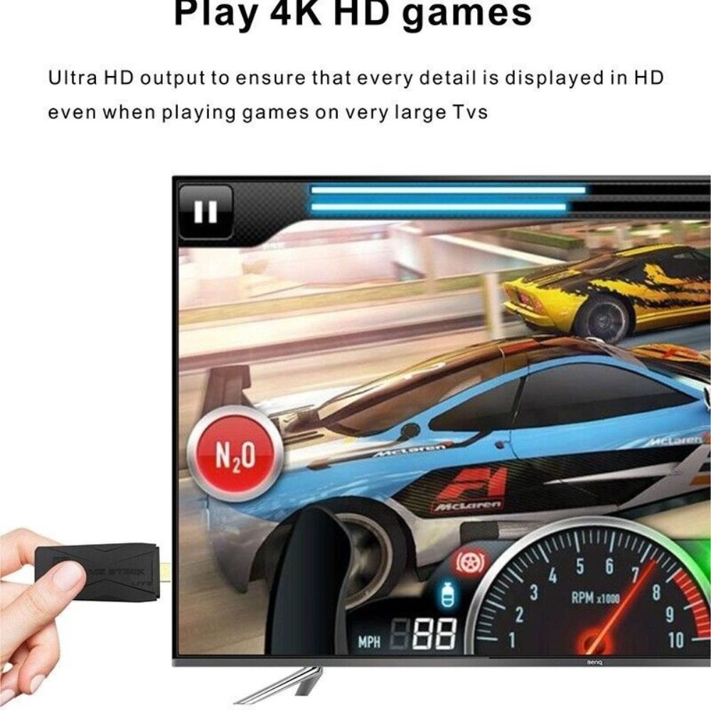 This compact console features 4K HD games and comes with a double wireless controller for seamless gameplay.