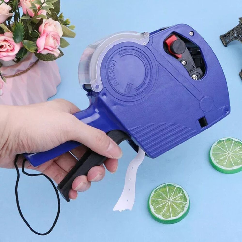 Pricing Machine Kit Price Tag Gun Labeller with 6 Rolls Labels and 5 Inks Roller