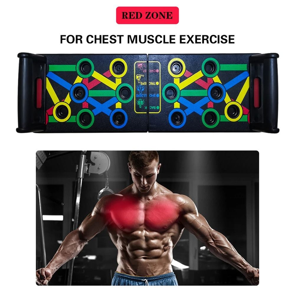 Push Up Board Rack Bar Grip Handle Gym Workout Fitness Stand Band Muscle Train