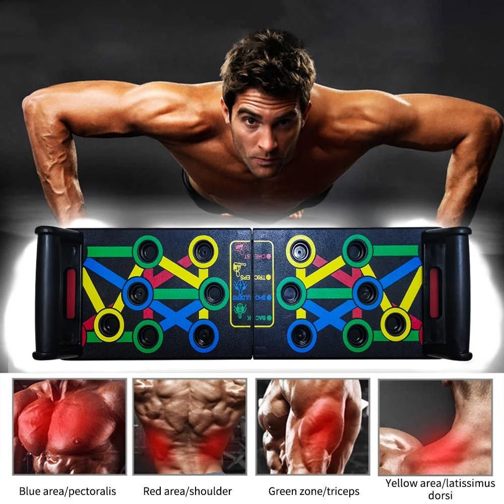 Push Up Board Rack Bar Grip Handle Gym Workout Fitness Stand Band Muscle Train