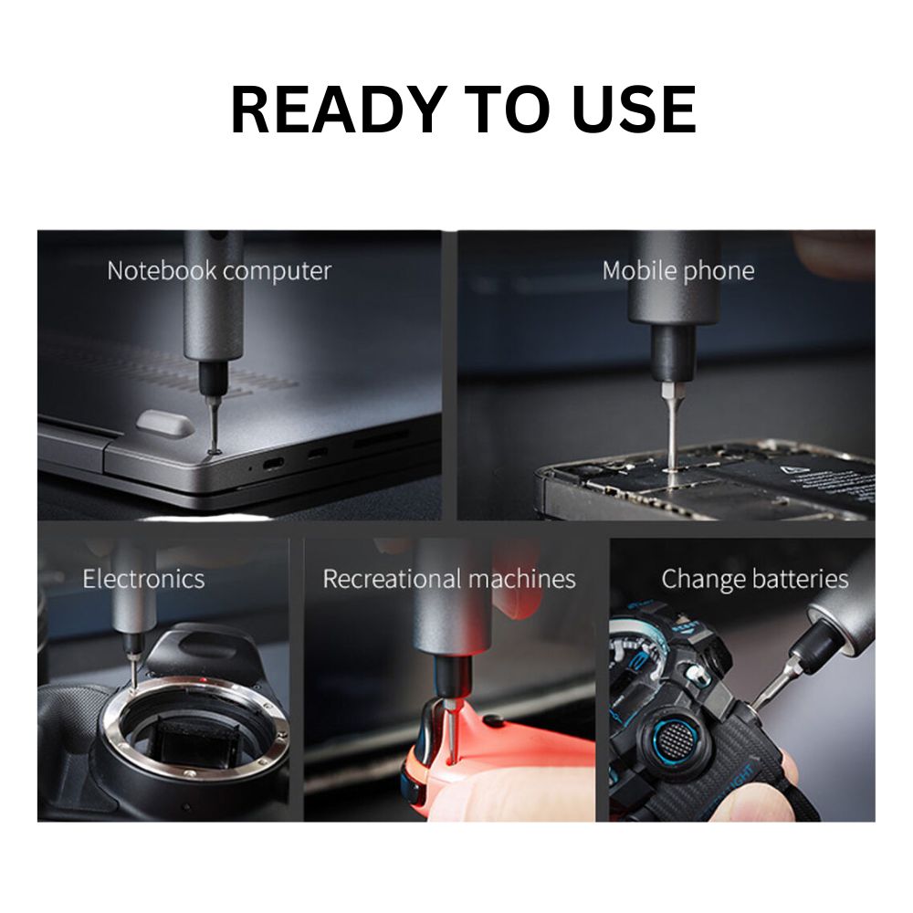 Rechargeable Electric Power Screwdriver Magnetic Cordless Screw Driver Precision Bit Set