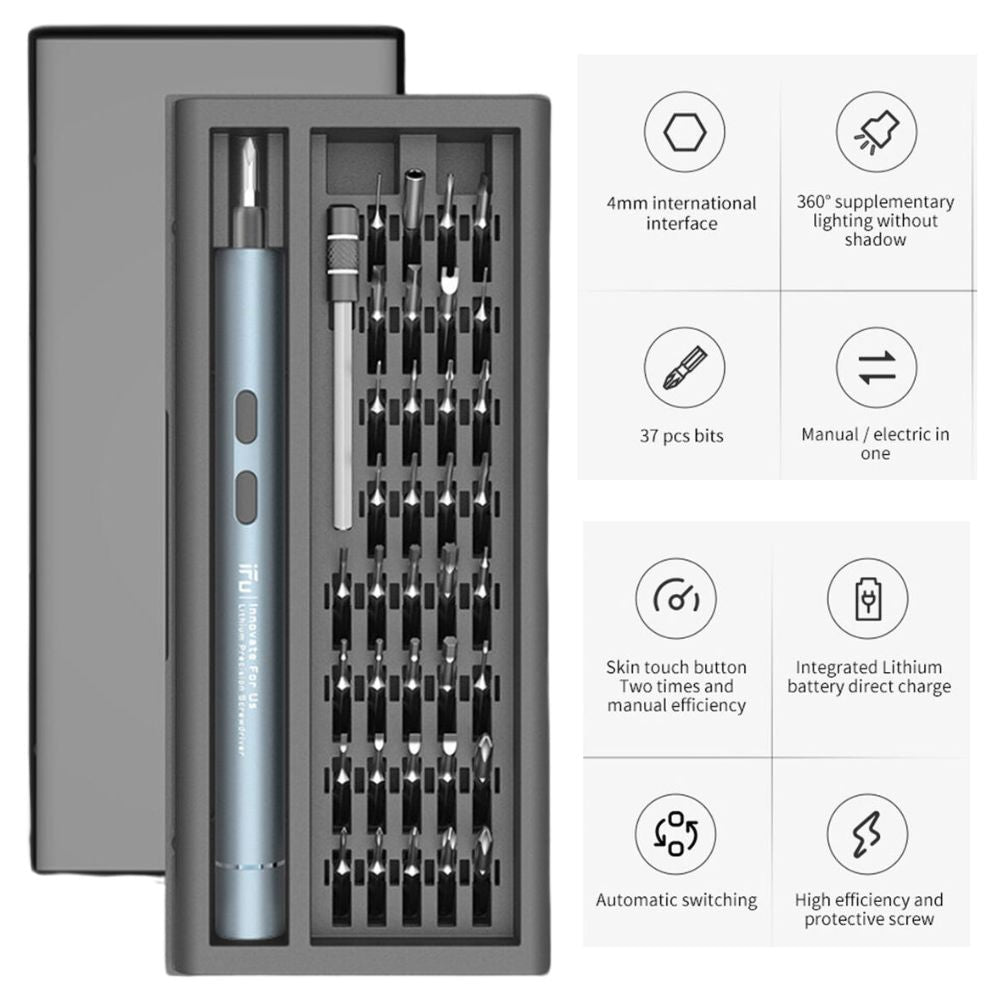 Rechargeable Electric Power Screwdriver Magnetic Cordless Screw Driver Precision Bit Set