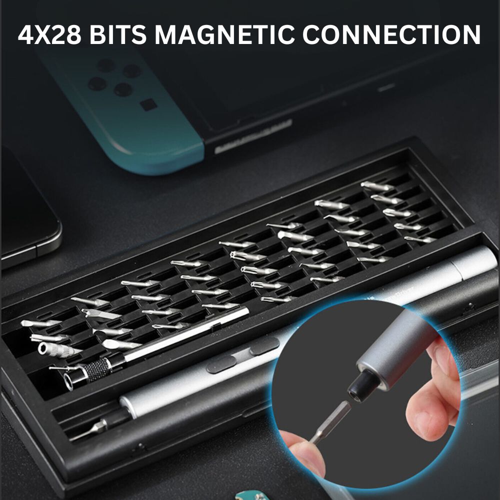 Rechargeable Electric Power Screwdriver Magnetic Cordless Screw Driver Precision Bit Set