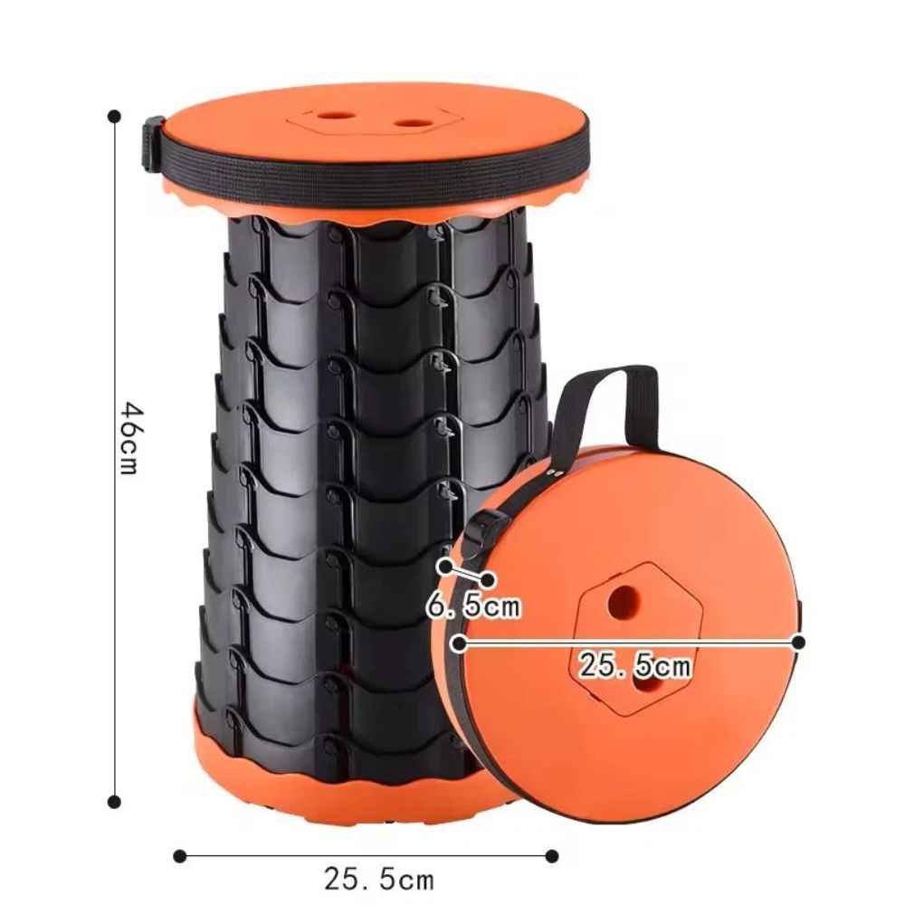 Retractable Portable Chair Stool Folding Telescoping Seat Camping Fishing Chair