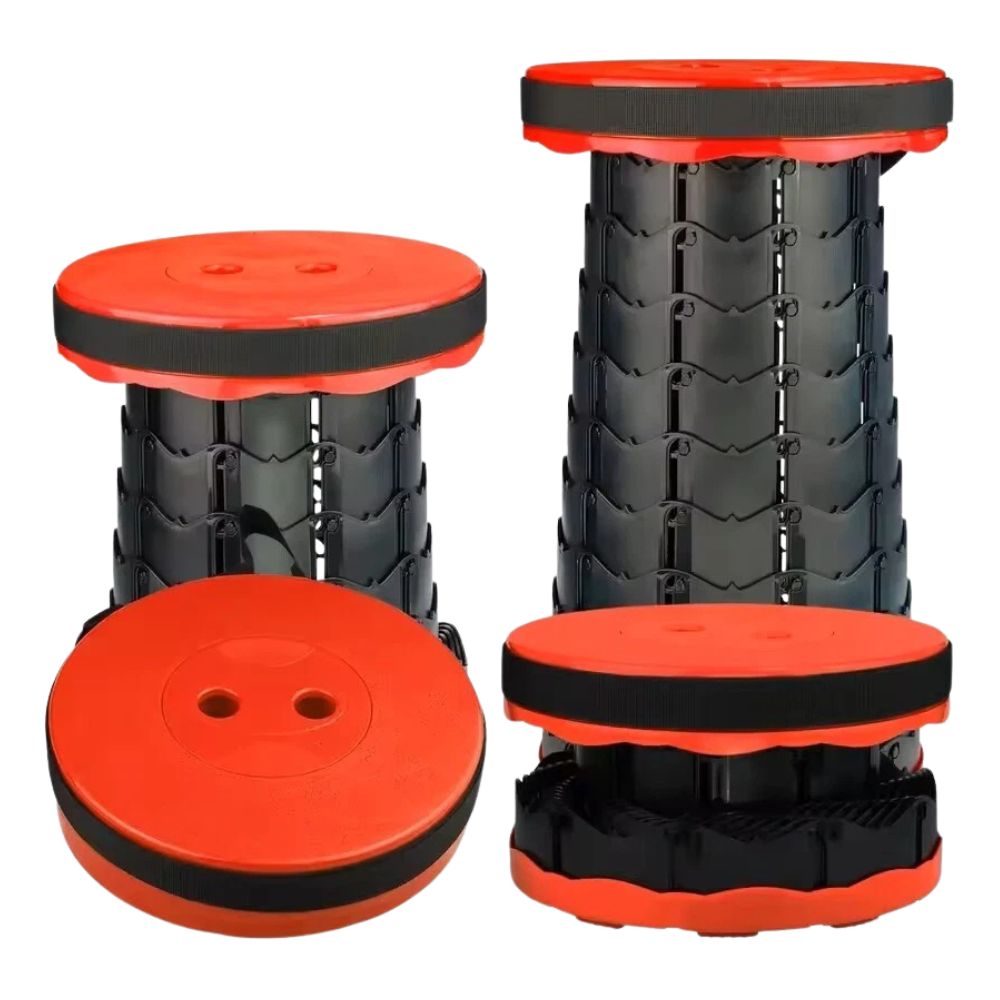 Retractable Portable Chair Stool Folding Telescoping Seat Camping Fishing Chair