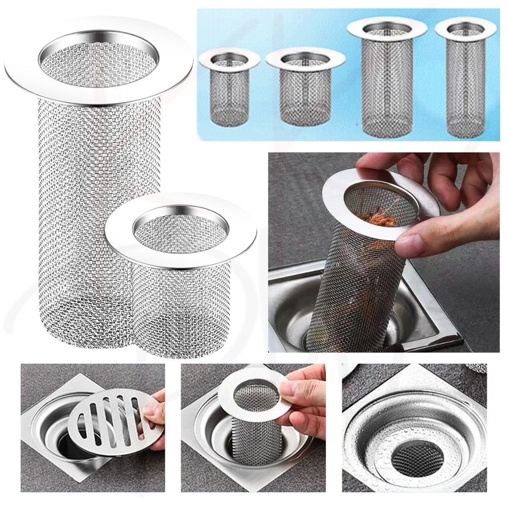 Reusable Bathroom Floor Drain Filter Hair Catcher Strainer Bath Stopper Sink