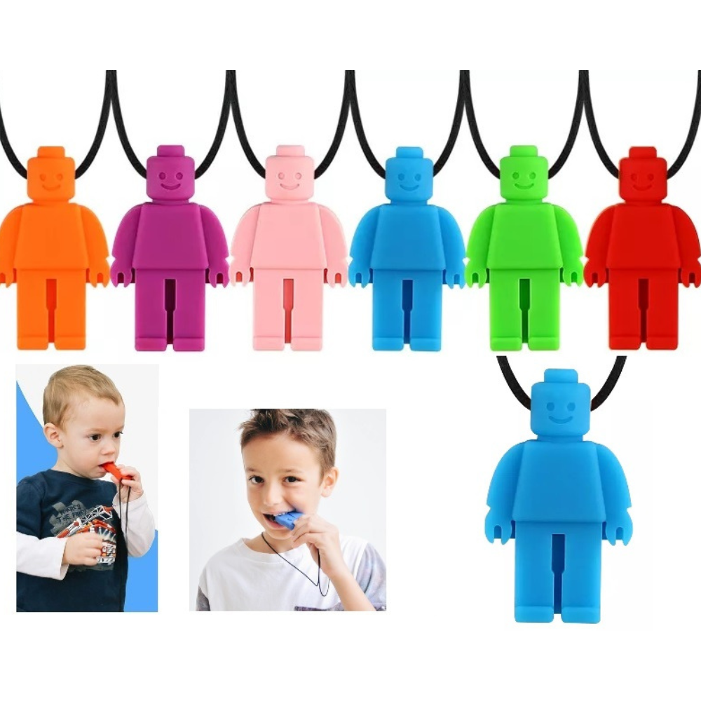 Robot Sensory Chew Necklace For Biting, Teething, Autism, ADHD & Fidgeting