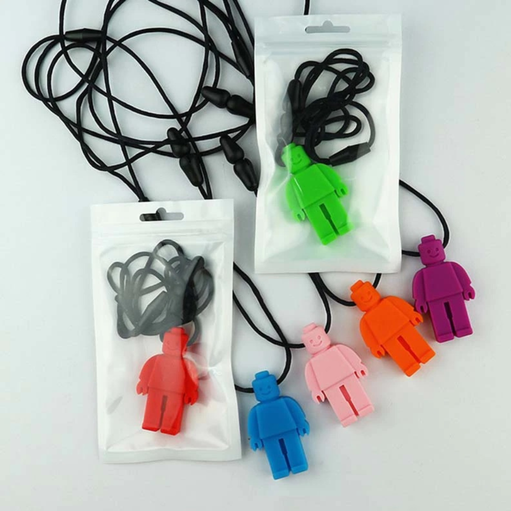 Robot Sensory Chew Necklace For Biting, Teething, Autism, ADHD & Fidgeting