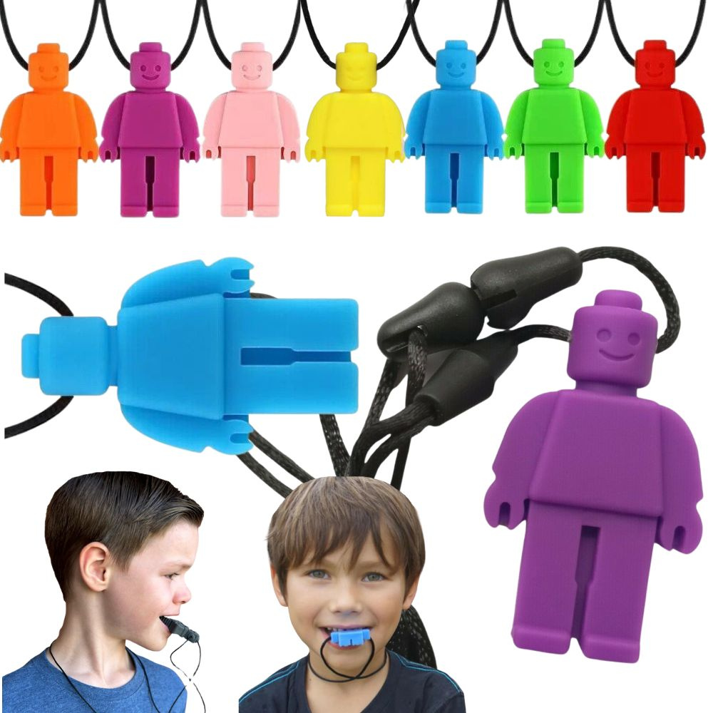 Robot Sensory Chew Necklace For Biting, Teething, Autism, ADHD