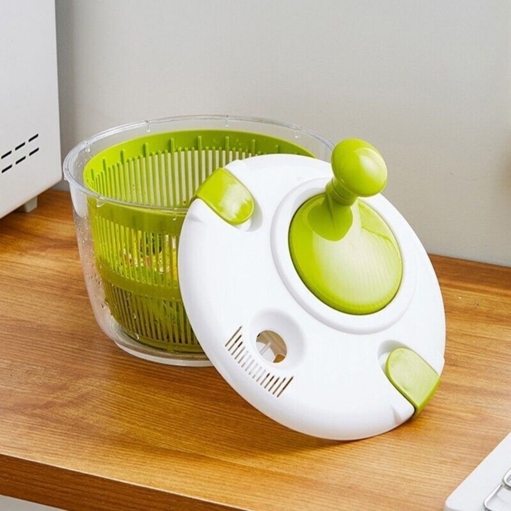 Salad Spinner Vegetable Serving Bowl Container Lettuce Salad Leaves Washer Dryer