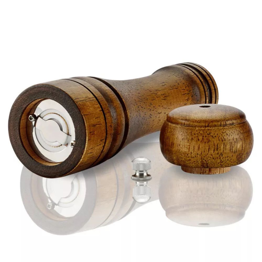 Salt Pepper Grinder Oak Mill Manual Multipurpose Bottle Cruet Kitchen Tools