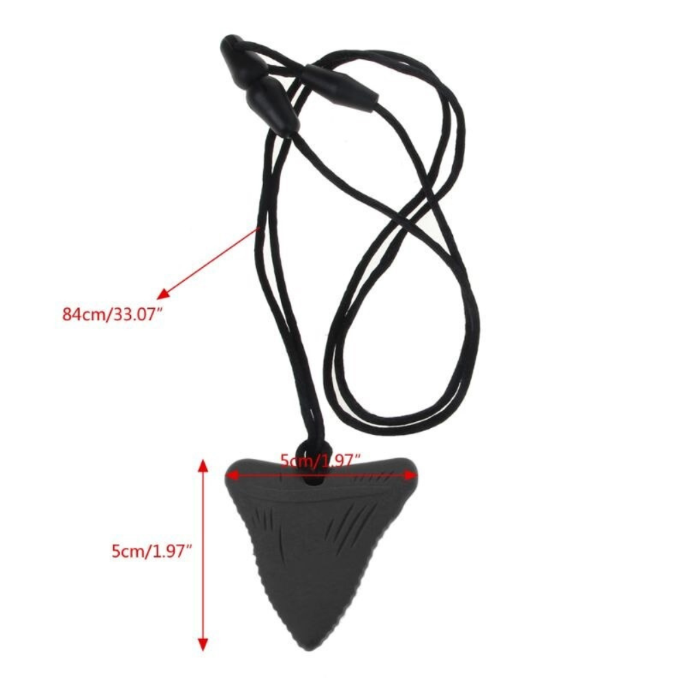 Shark Tooth Sensory Chew Necklace For Biting, Teething, Autism, ADHD & Fidgeting