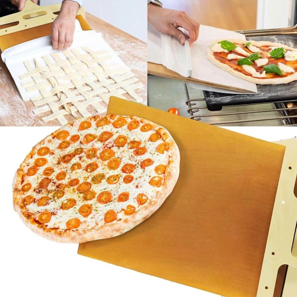 Sliding Pizza Shovel Peel-Pizza With Handle Dishwasher Safe Resusable Pizza Peeler
