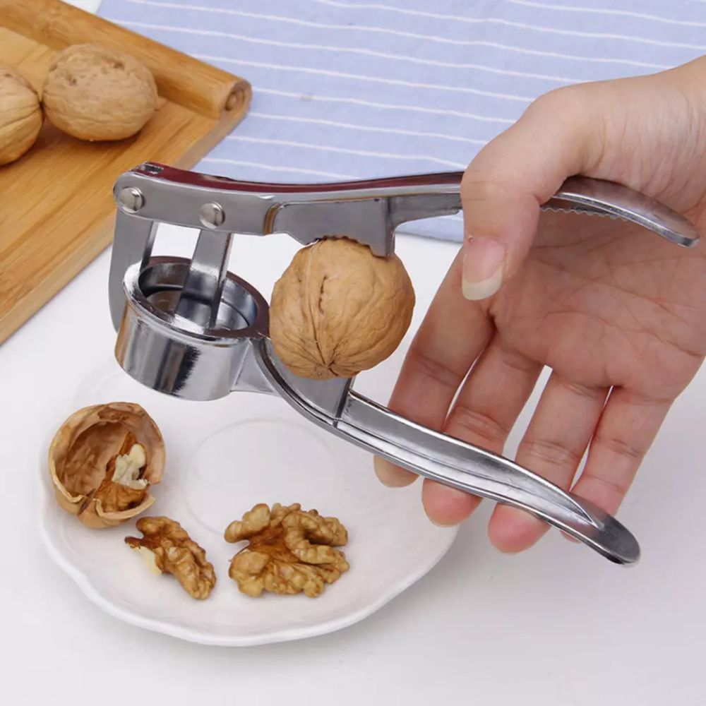 Stainless Steel Garlic Press Crusher Squeezer Silver Mincer Masher Tool Kitchen