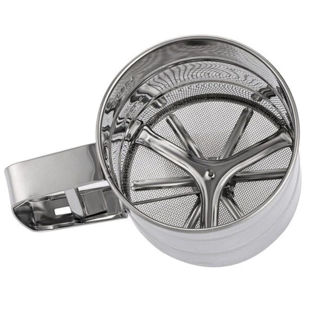 Stainless Steel Mesh Flour Sifter Baking Icing Sieve Strainer Cup Sugar Shaker