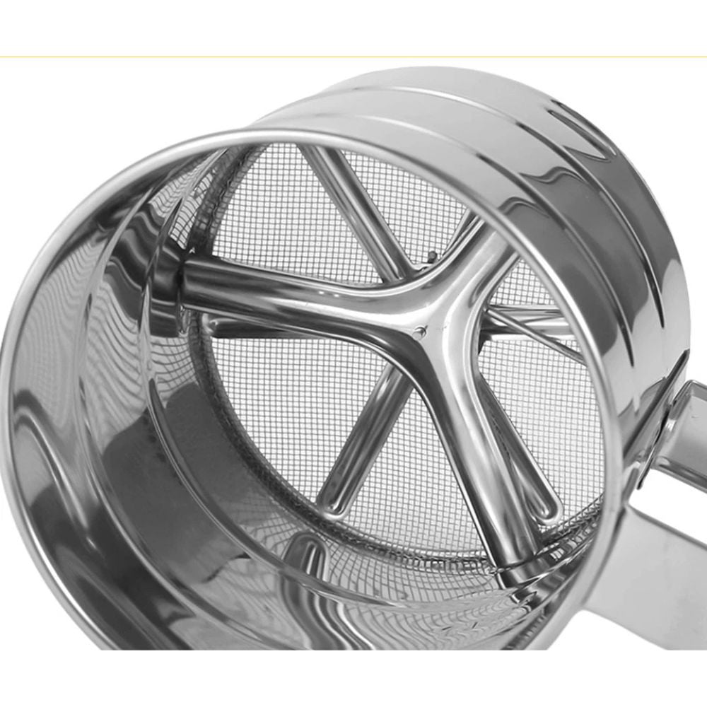 Stainless Steel Mesh Flour Sifter Baking Icing Sieve Strainer Cup Sugar Shaker