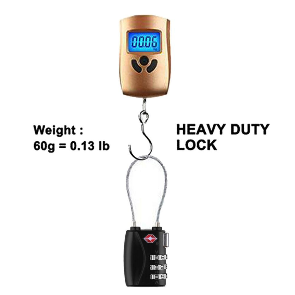 TSA Security 3 Combination Travel Suitcase Code Lock Padlock Luggage Bag