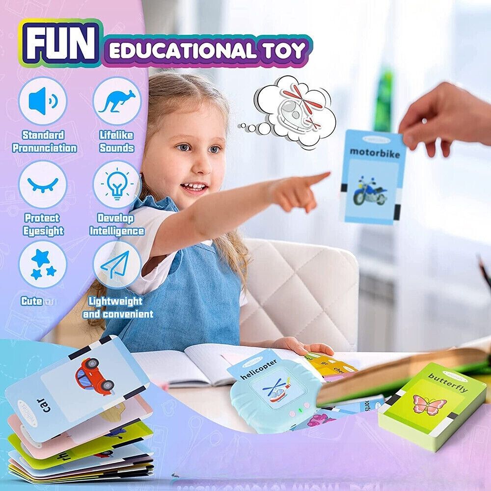 Talking Flash Cards For Toddlers Toy For Kids Preschool Words Learning Cards
