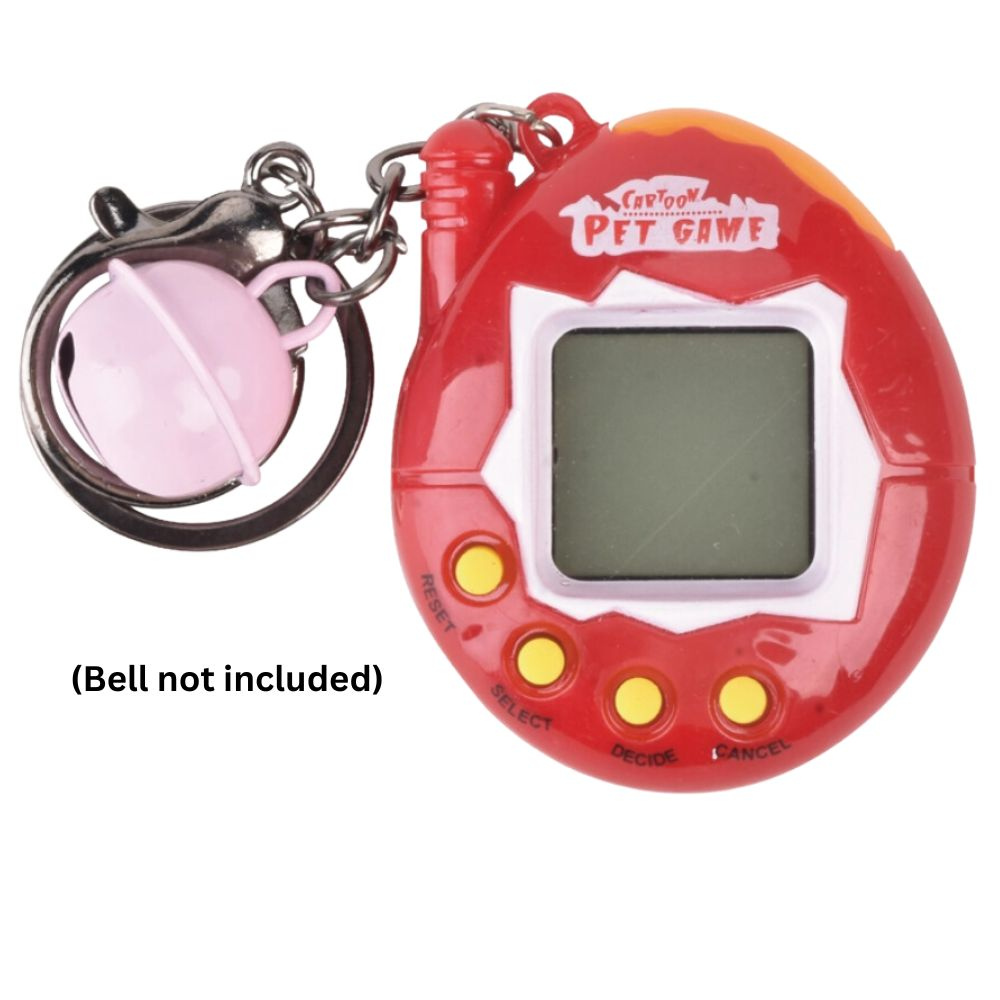 Tamagotchi Style - Nostalgic 90s Retro Electronic Virtual Pet With Key Ring