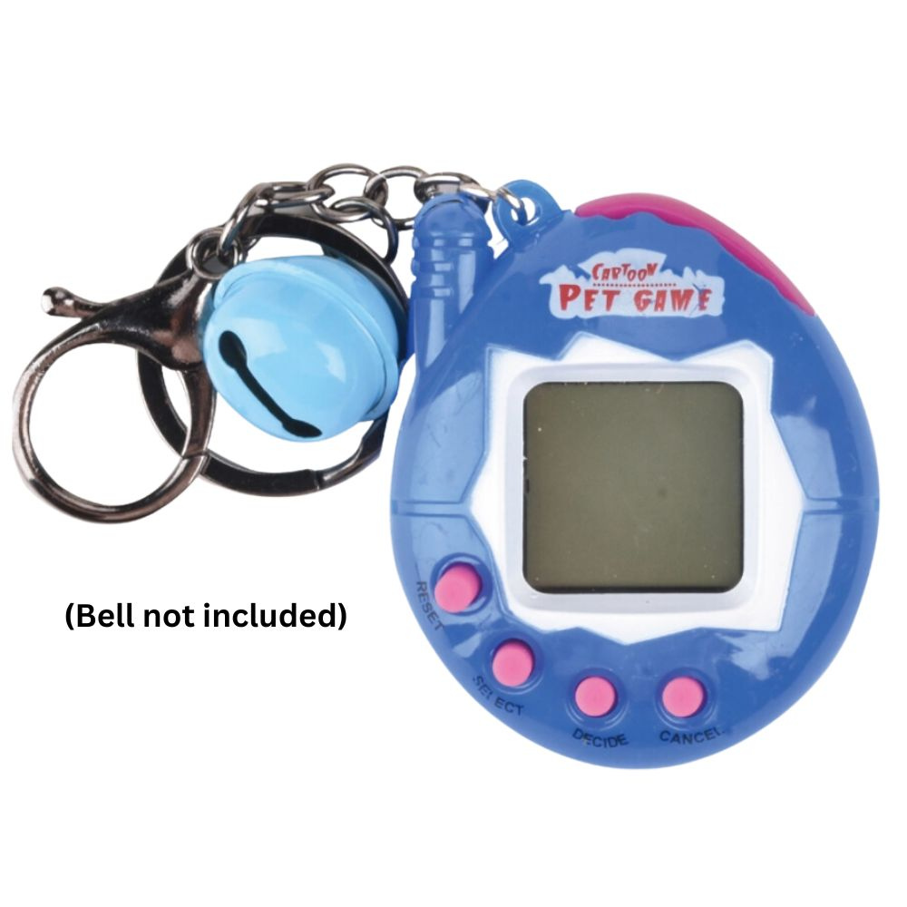 Tamagotchi Style - Nostalgic 90s Retro Electronic Virtual Pet With Key Ring