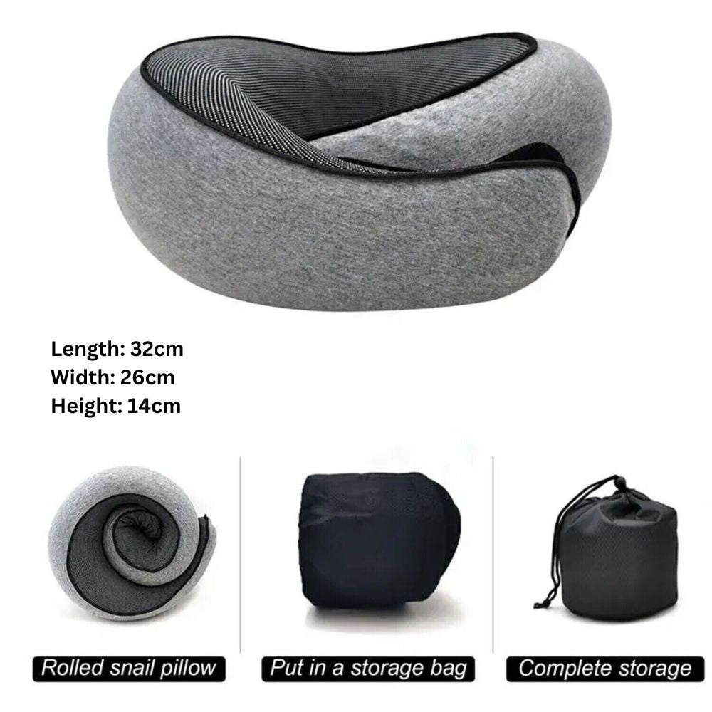 U Shaped Neck Pillow for Travel Memory Foam Comfortable & Breathable Soft