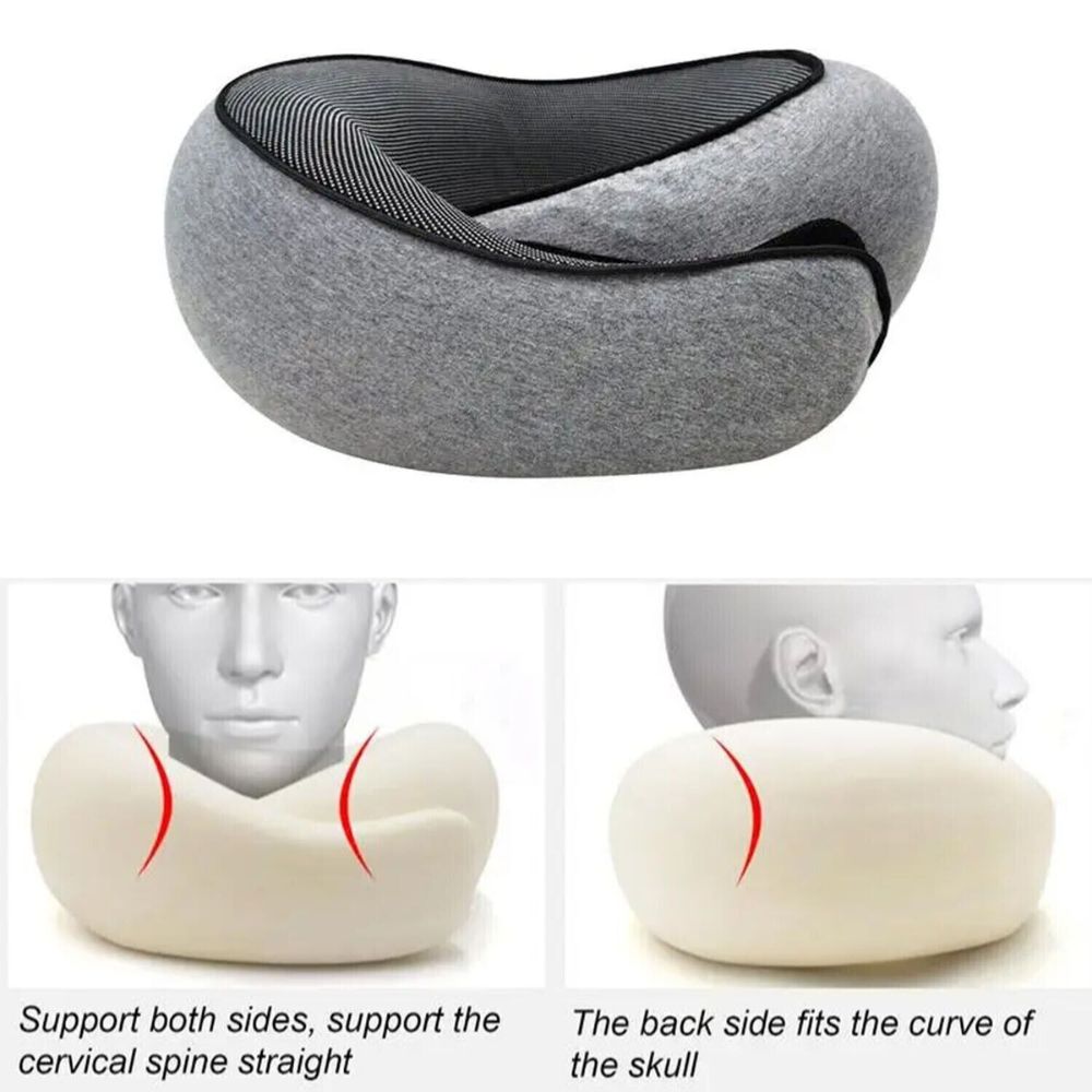 U Shaped Neck Pillow for Travel Memory Foam Comfortable & Breathable Soft