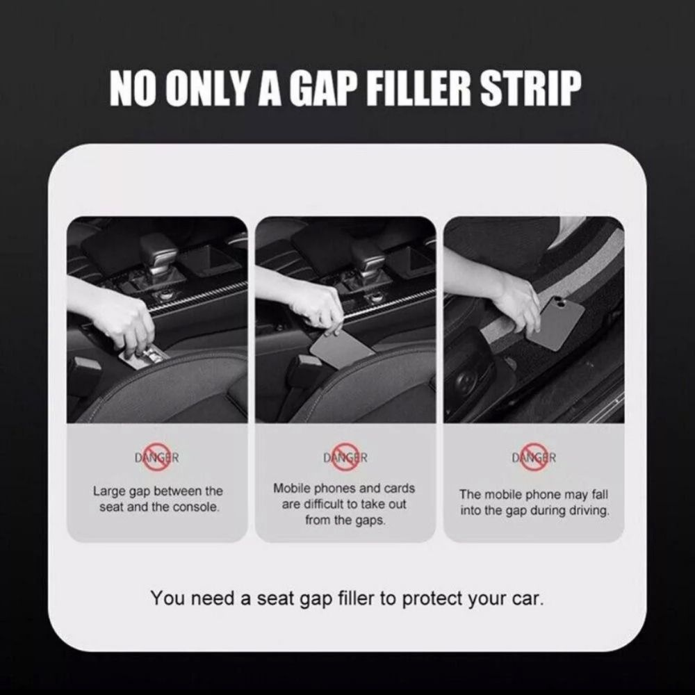 Universal Car Seat Gap Filler Spacer Safe Soft Auto PU Holster Blocker Pads AU
