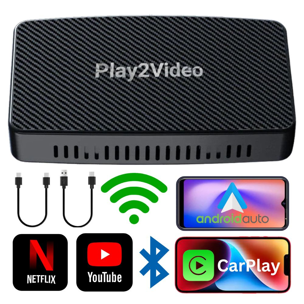 Wireless Carplay Auto Adapter For iPhone & Android With Netflix and Yo –  Knick Knack Paddy Wack