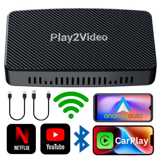 Wireless Carplay Auto Adapter For iPhone & Android With Netflix and Youtube