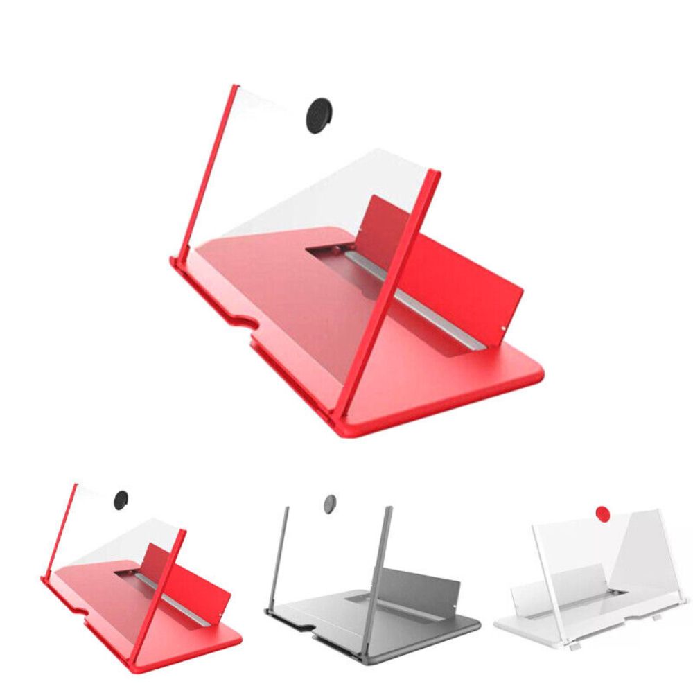 12" Folding Screen Magnifier Amplifier Stand 3D Adjustable Mobile Phone HD Video