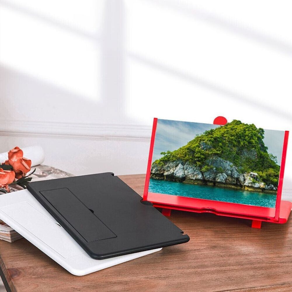 12" Folding Screen Magnifier Amplifier Stand 3D Adjustable Mobile Phone HD Video