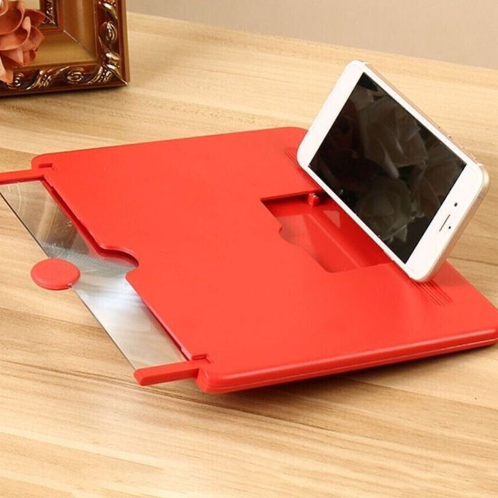 12" Folding Screen Magnifier Amplifier Stand 3D Adjustable Mobile Phone HD Video