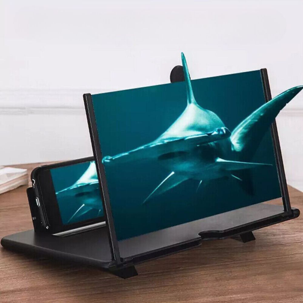 12" Folding Screen Magnifier Amplifier Stand 3D Adjustable Mobile Phone HD Video