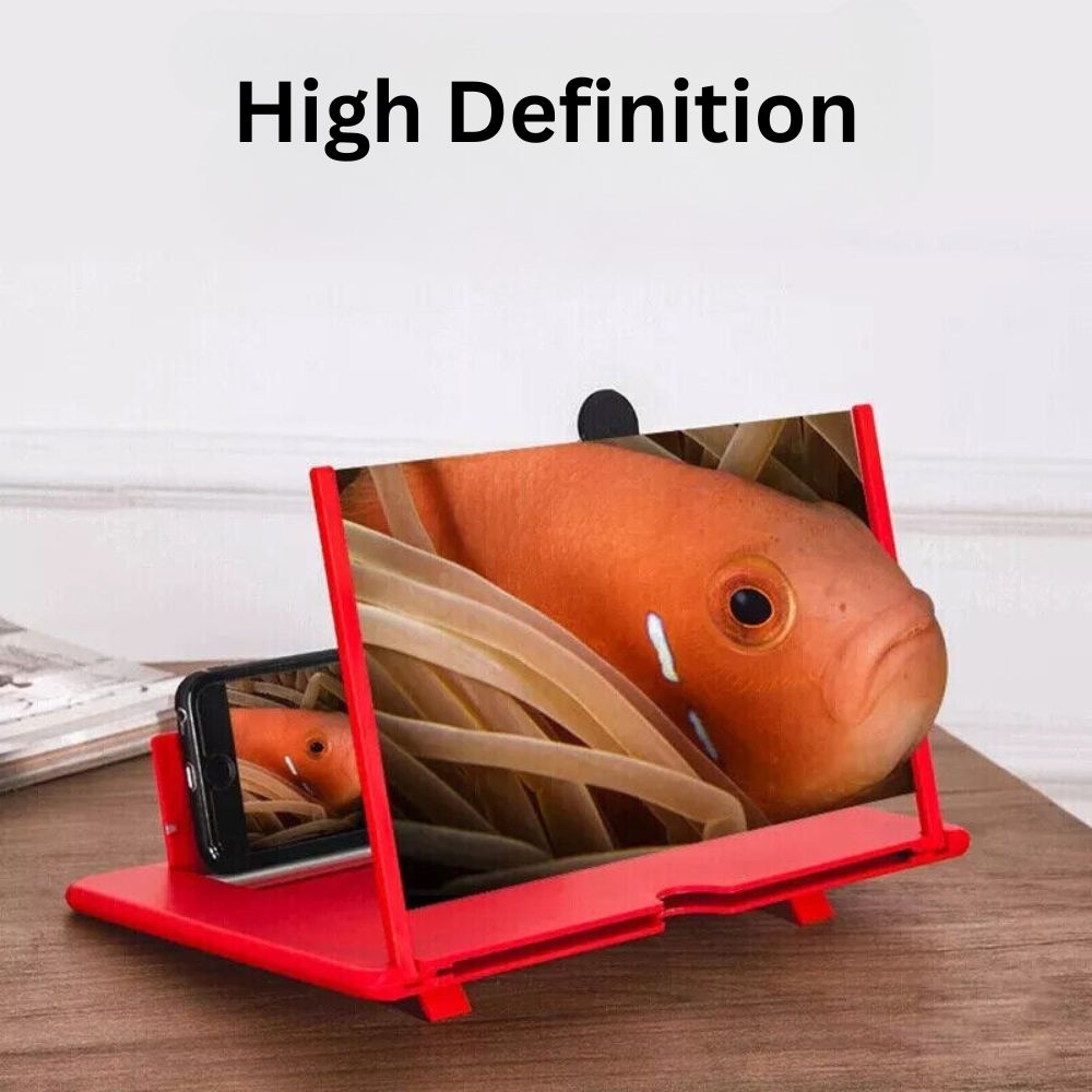 12" Folding Screen Magnifier Amplifier Stand 3D Adjustable Mobile Phone HD Video