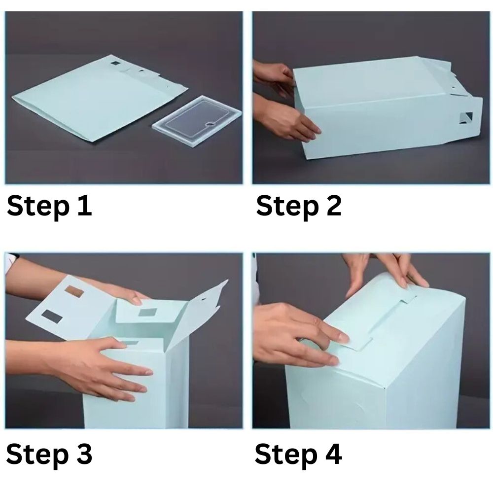 12pcs Foldable Clear Shoe Box Stackable Plastic Storage Case Organiser Rack