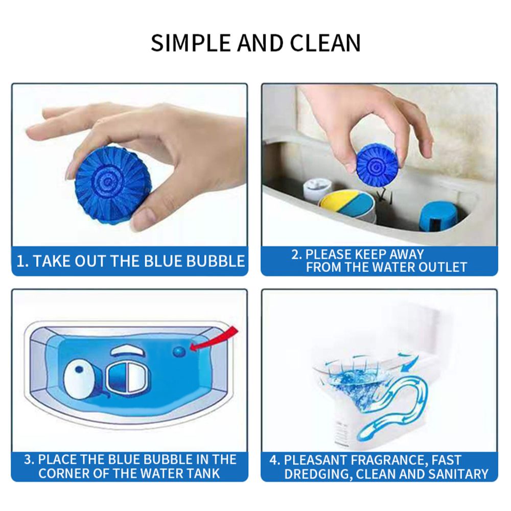 30PK Toilet Deodoriser Cleans Freshens Blocks Foaming Protect