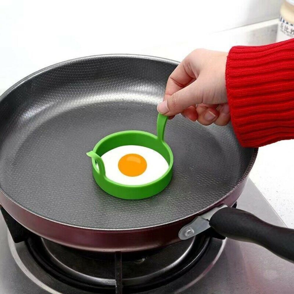 4/8pcs Silicone Egg Rings Kitchen Baking Tools Non Stick Pancake Handles