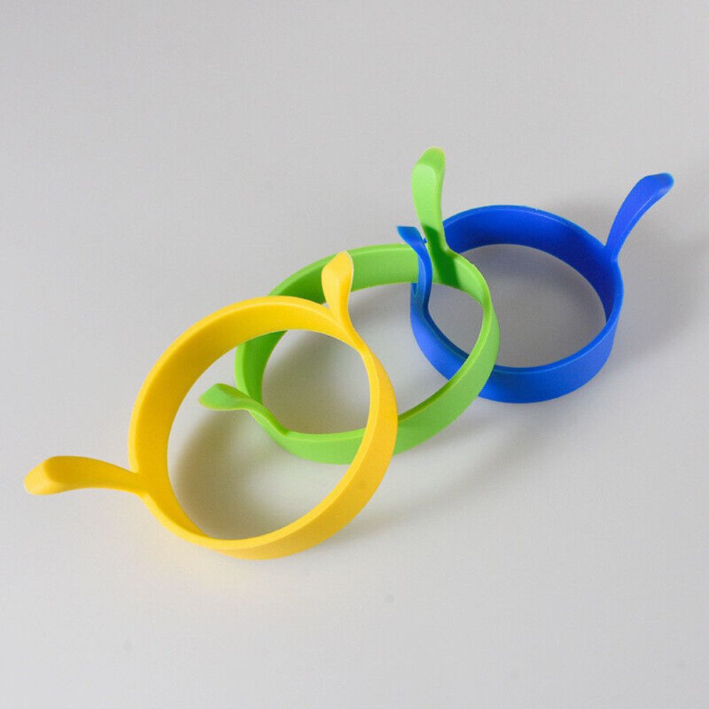 4/8pcs Silicone Egg Rings Kitchen Baking Tools Non Stick Pancake Handles
