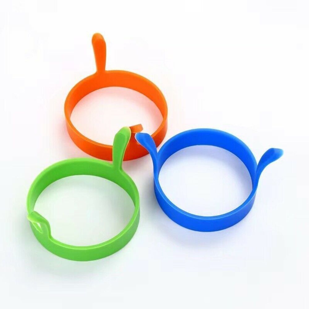 4/8pcs Silicone Egg Rings Kitchen Baking Tools Non Stick Pancake Handles