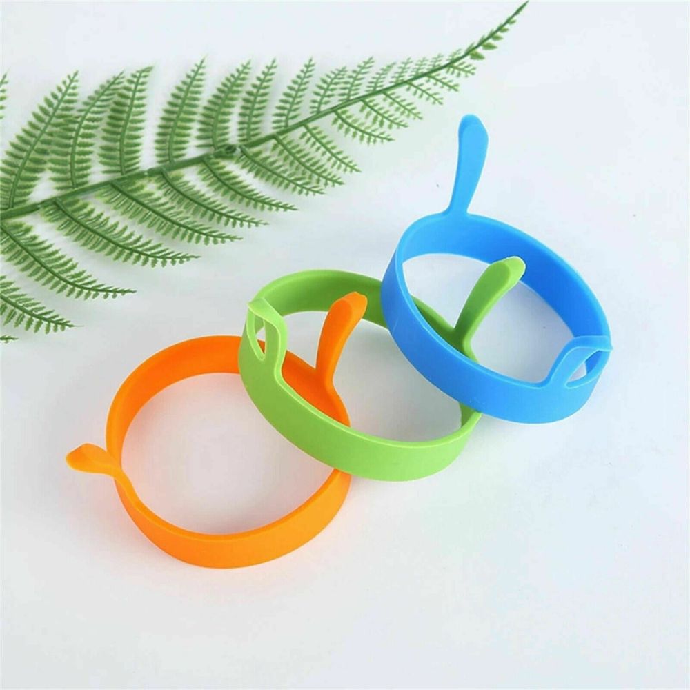 4/8pcs Silicone Egg Rings Kitchen Baking Tools Non Stick Pancake Handles