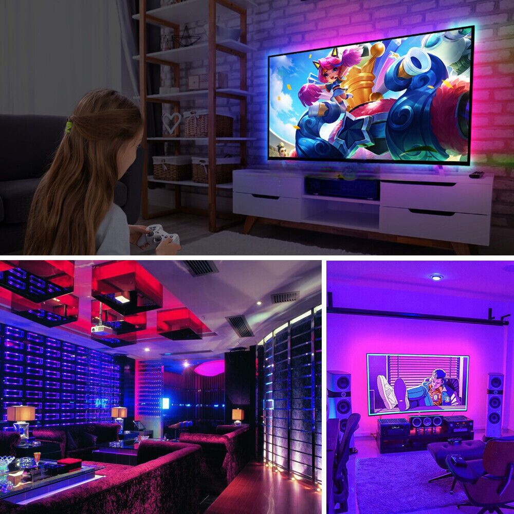 Bluetooth USB RGB LED Strip Lights 5V IP65 Waterproof 5050 5M 300 LEDs