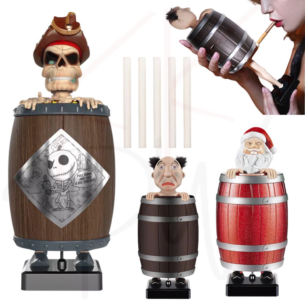 Funny Cigarette Holder Dispenser Prank Toy Santa Claus Smoking Box Case Gift