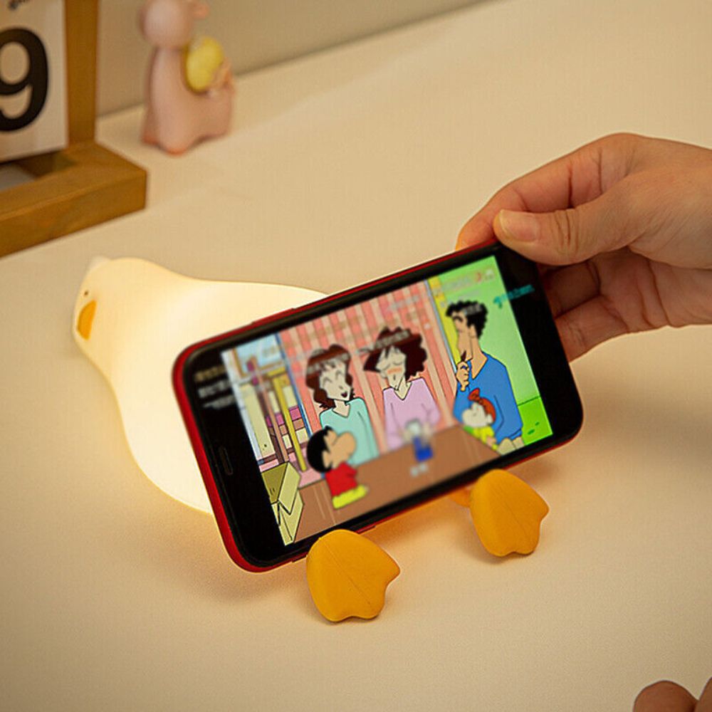 Night Light Lying Flat Duck Silicone Pat Lamp Cartoon Cute Children Lights