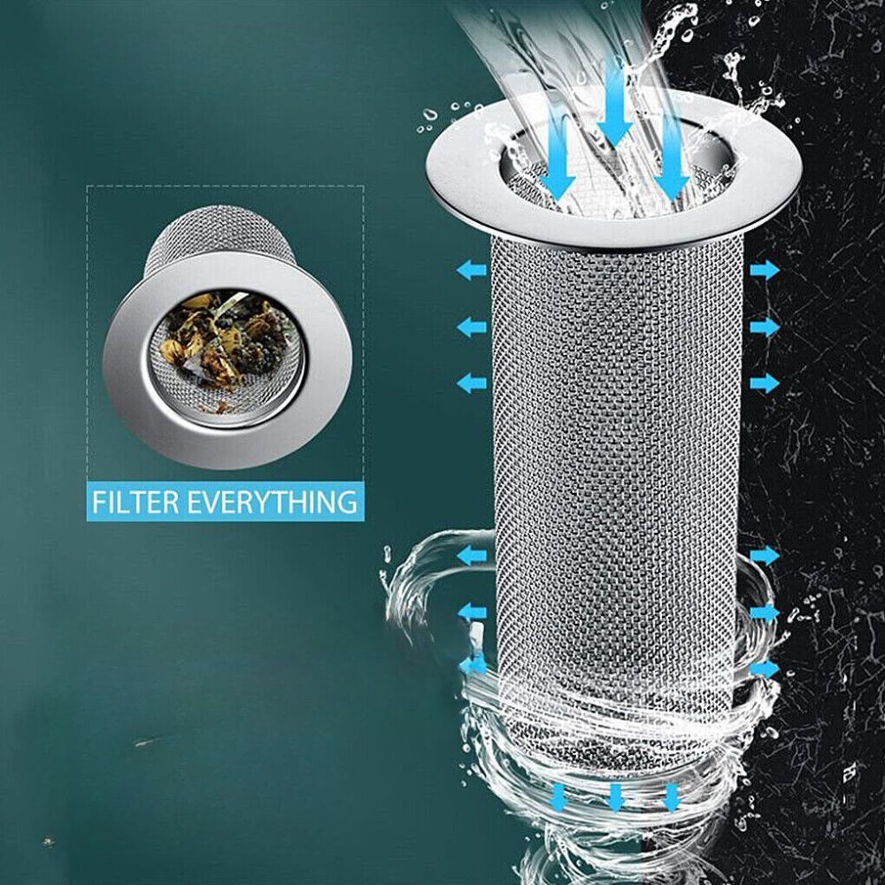 Reusable Bathroom Floor Drain Filter Hair Catcher Strainer Bath Stopper Sink