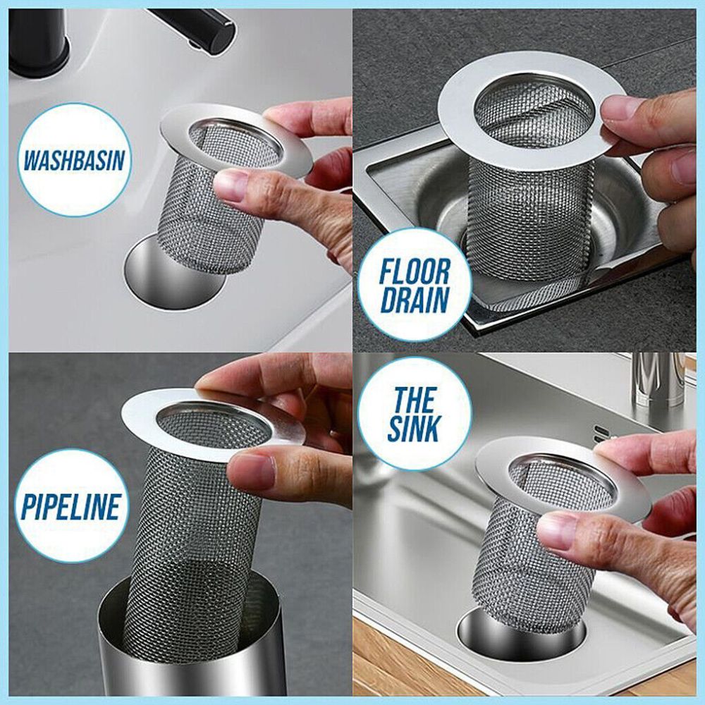 Reusable Bathroom Floor Drain Filter Hair Catcher Strainer Bath Stopper Sink
